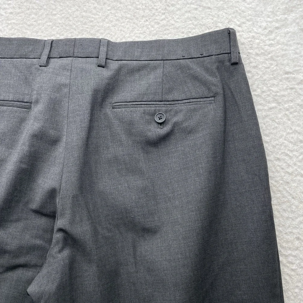 J. Crew Thompson Dress Pants Mens 38x30 (Tag 36) Wool Blend Gray Tapered Stretch